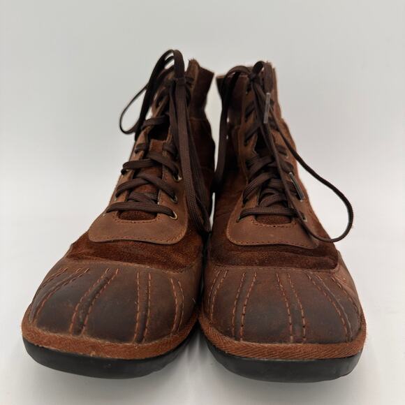 UGG Women's Brown Suede Leather Cayli Duck Boot Shoes Size 7 - Picture 8 of 10